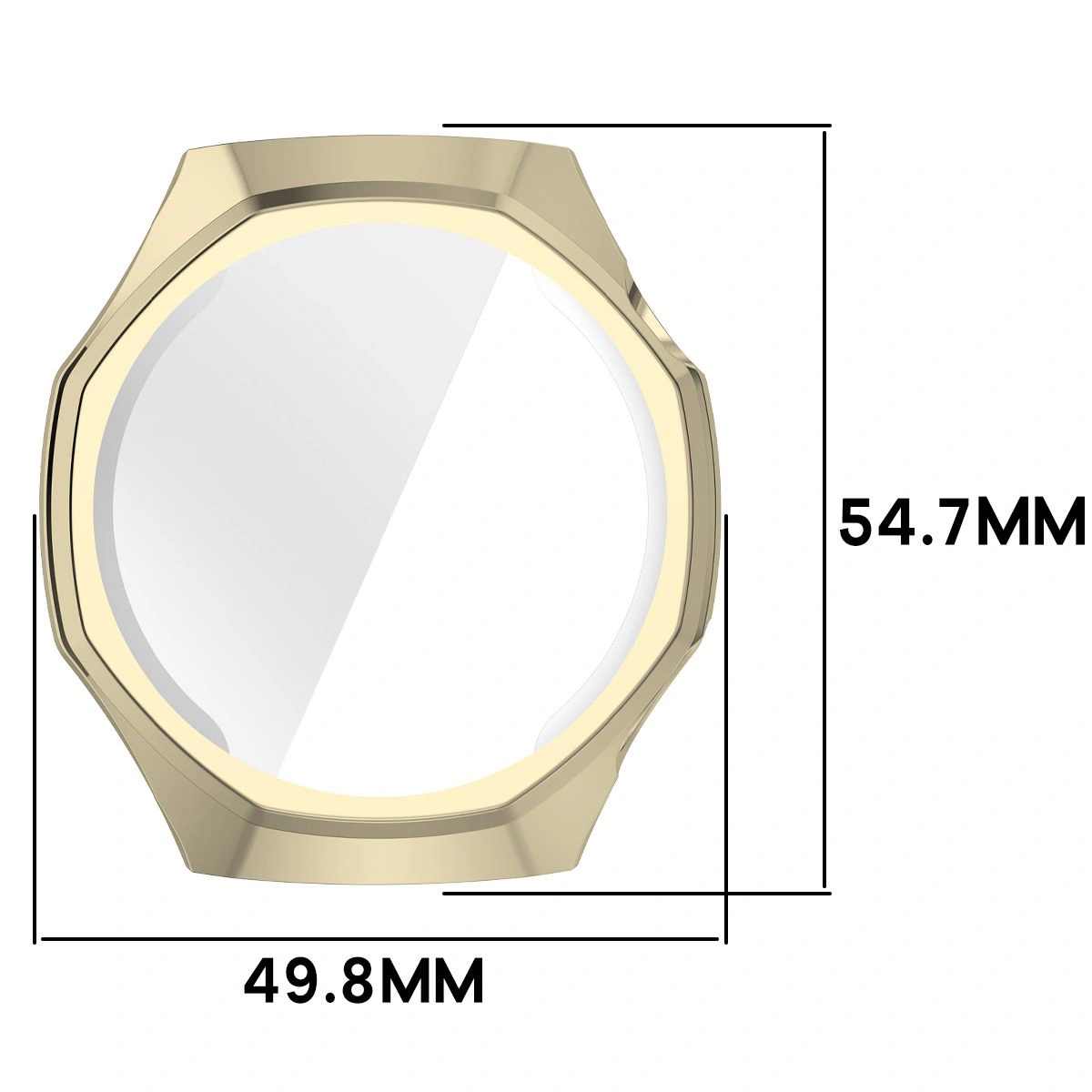 Wymiary obudowy Bizon Case Watch Felipe dla Huawei Watch GT6 Pro 46 mm